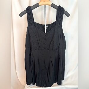 Torrid Peplum Challis Corset Top - Black - 3X